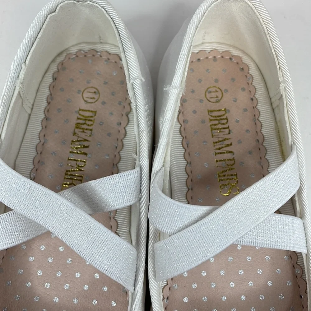 New Dream Pairs Girl’s Angie 2 White Mary Jane Shoes Size 11 Toddler